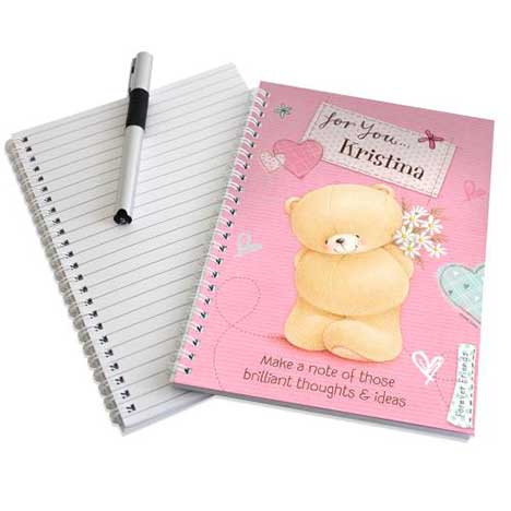 Personalised Forever Friends Pink Craft A5 Notebook £7.99